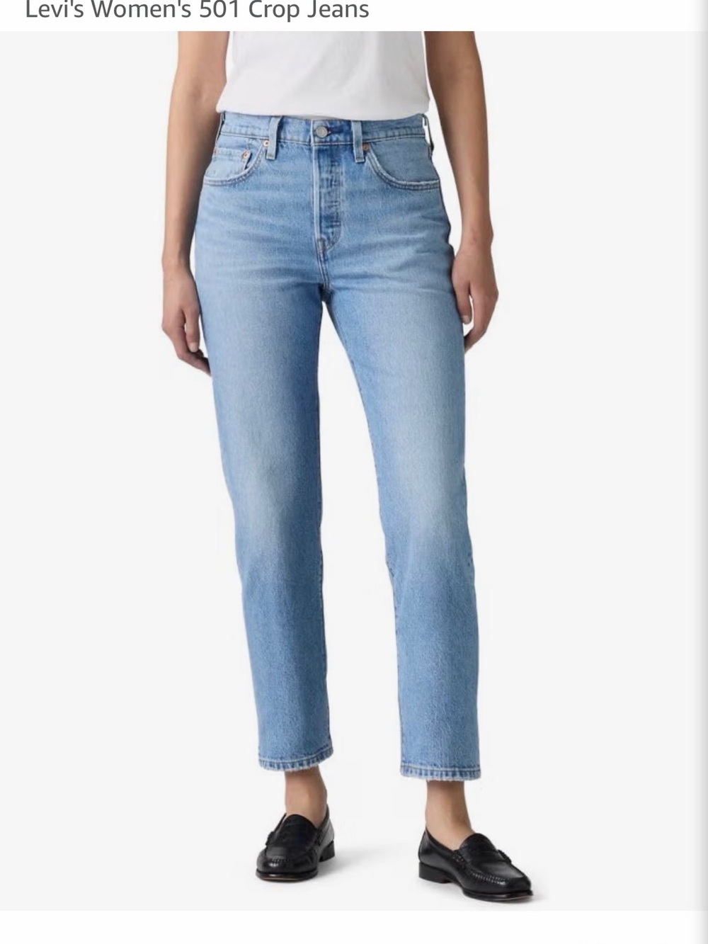 Levi's Light Blue High-Rise Cropped Jeans